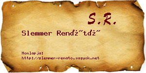 Slemmer Renátó névjegykártya